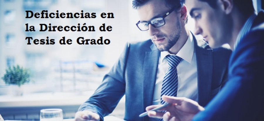 Deficiencias en la tutoría de la tesis, tutor de tesis, trabajos de grado, aptitudes y conocimientos, limitaciones profesionales para conducir trabajos de grado, tesis con deficiencias de fondo y de forma, desmotivación y rechazo al trabajo de investigación, elementos motivadores en los tesistas., Carencia de fuentes de información, temas superficiales con poca calidad., medios e instrumentos disponibles